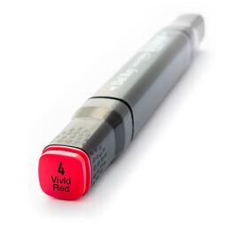 Del Rey Çift Uçlu Çizim Marker Kalemi 4 Vivid Red