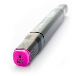 Del Rey Çift Uçlu Çizim Marker Kalemi 6 Vivid Pink