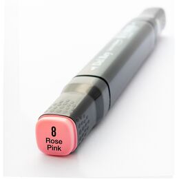 Del Rey Çift Uçlu Çizim Marker Kalemi 8 Rose Pink