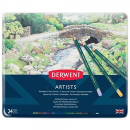 Derwent Artists Pencils Kuru Boya Kalemi Seti 24'lü Teneke Kutu - 2