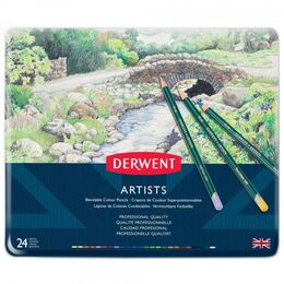 Derwent Artists Pencils Kuru Boya Kalemi Seti 24'lü Teneke Kutu - 2