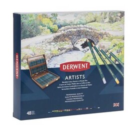 Derwent Artists Pencils Kuru Boya Kalemi Seti 48'li Ahşap Kutu - Thumbnail