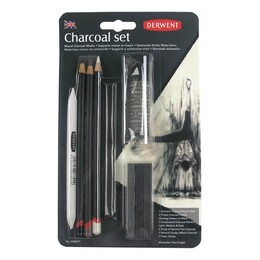 Derwent Charcoal Set Füzen Karakalem Eskiz Çizim Seti 10'lu - Thumbnail