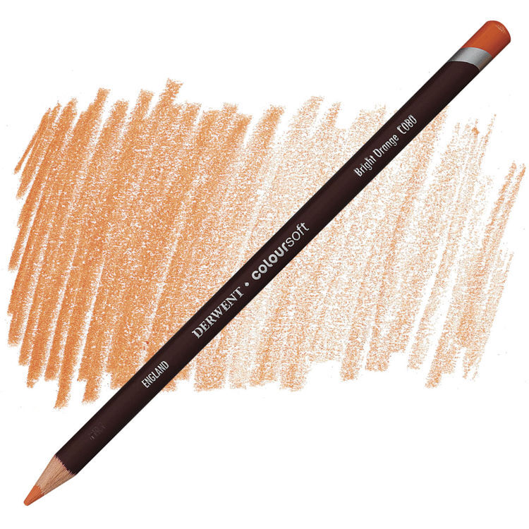 Derwent Coloursoft Pencil Yumuşak Kuruboya Kalemi C080 Bright Orange