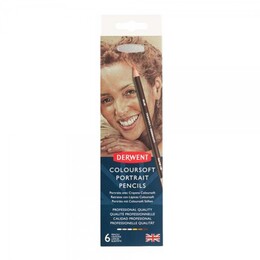 Derwent Coloursoft Pencils Skintones Yumuşak Kuru Boya Kalemi Seti Ten Renkleri 6'lı Teneke Kutu - 2