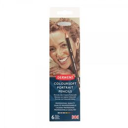 Derwent Coloursoft Pencils Skintones Yumuşak Kuru Boya Kalemi Seti Ten Renkleri 6'lı Teneke Kutu - 2