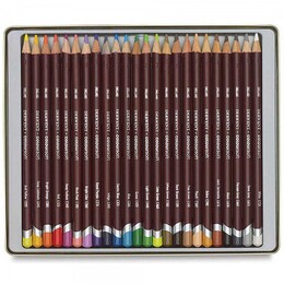 Derwent Coloursoft Pencils Yumuşak Kuru Boya Kalemi Seti 24'lü Teneke Kutu - Thumbnail