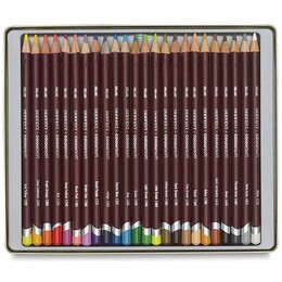 Derwent Coloursoft Pencils Yumuşak Kuru Boya Kalemi Seti 24'lü Teneke Kutu - 3
