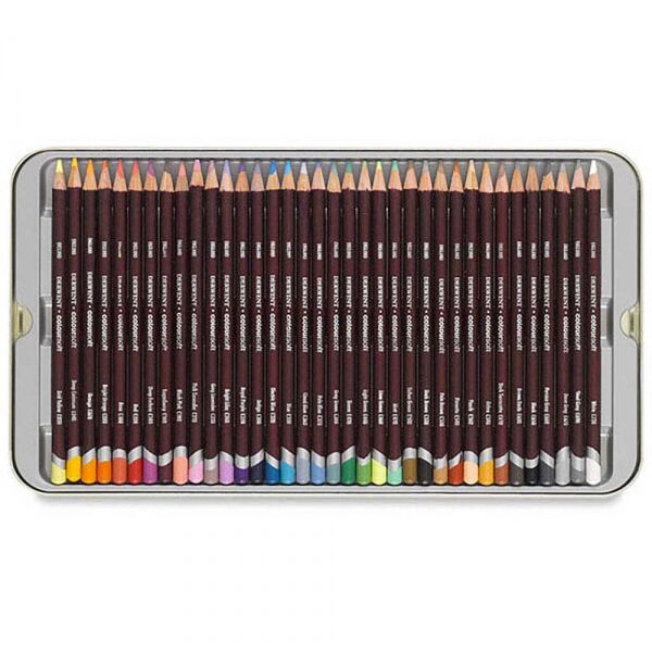  Derwent Colored Drawing Pencils, 5mm Core, Metal Tin, 12 Count  (0700671) : Wood Colored Pencils : Arts, Crafts & Sewing