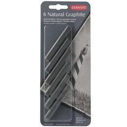 Derwent Compressed Charcoal Sıkıştırılmış Kömür Füzen Seti 6'lı Blister - 1