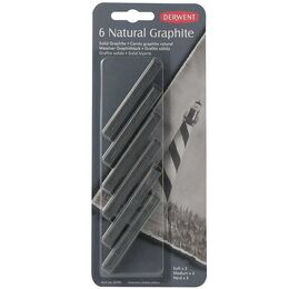 Derwent Compressed Charcoal Sıkıştırılmış Kömür Füzen Seti 6'lı Blister - 1