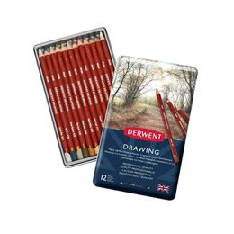 Derwent Drawing Pencils Renkli Çizim Kalemi Seti 12'li Teneke Kutu