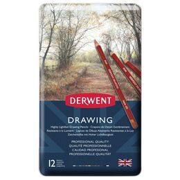 Derwent Drawing Pencils Renkli Çizim Kalemi Seti 12'li Teneke Kutu