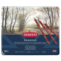 Derwent Drawing Pencils Renkli Çizim Kalemi Seti 24'lü Teneke Kutu - Thumbnail