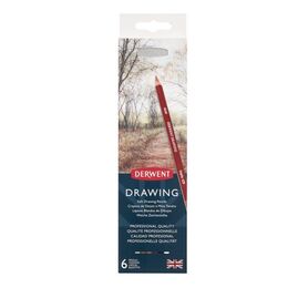 Derwent Drawing Pencils Renkli Çizim Kalemi Seti 6'lı Teneke Kutu + Kalemtraş
