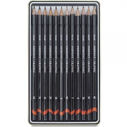 Derwent Graphic Dereceli Kalem Karakalem Eskiz Çizim Seti Medium (Designer) 12'li Teneke Kutu - 3