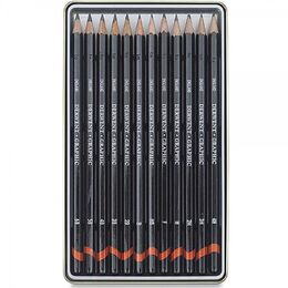 Derwent Graphic Dereceli Kalem Karakalem Eskiz Çizim Seti Medium (Designer) 12'li Teneke Kutu - 3