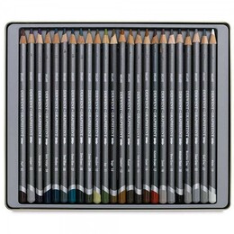 Derwent Graphitint Suda Çözünebilen Renkli Eskiz Çizim Kalemi Seti 24'lü Teneke Kutu - 3