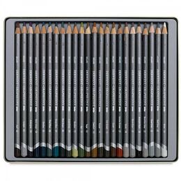 Derwent Graphitint Suda Çözünebilen Renkli Eskiz Çizim Kalemi Seti 24'lü Teneke Kutu - 3