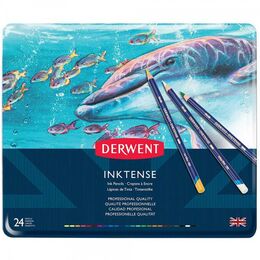 Derwent Inktense Mürekkep Etkili Aquarell Boya Kalemi Seti 24'lü Teneke Kutu - 2