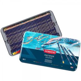 Derwent Inktense Mürekkep Etkili Aquarell Boya Kalemi Seti 36'lı Teneke Kutu - 1