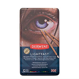 Derwent Lightfast Kuruboya Seti 12 Renk Metal Kutu - 1