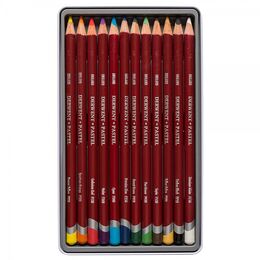 Derwent Pastel Pencil Teneke Kutu Pastel Boya Kalem Seti 12 Renk