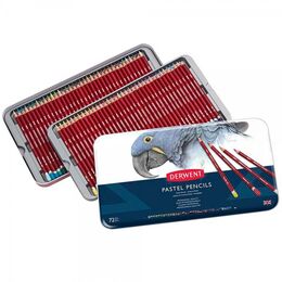 Derwent Pastel Pencil Teneke Kutu Pastel Boya Kalem Seti 72 Renk - 1
