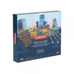 Derwent Procolour Kuru Boya Kalemi Seti 48'li Ahşap Kutu - 2