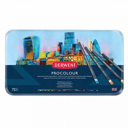 Derwent Procolour Kuru Boya Kalemi Seti 72'li Teneke Kutu - 2
