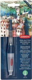 Derwent Push Button Waterbrush Akış Kontrollü Su Hazneli Sulu Boya Fırçası Fine Tip (İnce Uç)