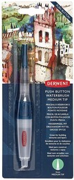 Derwent Push Button Waterbrush Akış Kontrollü Su Hazneli Sulu Boya Fırçası Medium Tip (Orta Uç) - Thumbnail