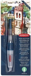 Derwent Push Button Waterbrush Akış Kontrollü Su Hazneli Sulu Boya Fırçası Medium Tip (Orta Uç) - 1