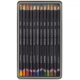 Derwent Studio Pencils Kuru Boya Kalemi Seti 12'li Teneke Kutu - Thumbnail