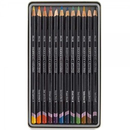 Derwent Studio Pencils Kuru Boya Kalemi Seti 12'li Teneke Kutu - 3
