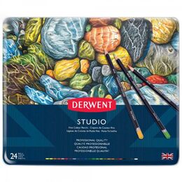 Derwent Studio Pencils Kuru Boya Kalemi Seti 24'lü Teneke Kutu