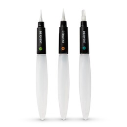 Derwent Waterbrush Su Hazneli Fırça Seti 3 Boy (İnce+Orta+Düz Uç) - 1