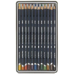 Derwent Watercolour Pencil Sulu Boya Kalemi Seti 12′li Teneke Kutu - Thumbnail