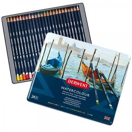 Derwent Watercolour Pencil Sulu Boya Kalemi Seti 24′lü Teneke Kutu - 1