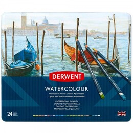 Derwent Watercolour Pencil Sulu Boya Kalemi Seti 24′lü Teneke Kutu - Thumbnail