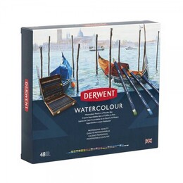 Derwent Watercolour Pencil Sulu Boya Kalemi Seti 48′li Ahşap Kutu - Thumbnail