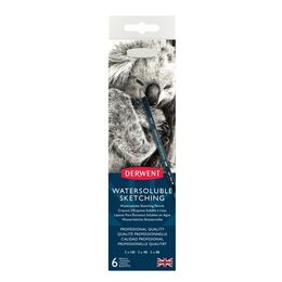 Derwent Watersoluable Sketching Pencils Suda Çözünebilen Çizim Kalemi Seti 6'lı Teneke Kutu - 2
