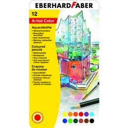 Eberhard Faber Artist Color Aquarell Sulu Boya Kalemi Seti 12 Renk Metal Kutu