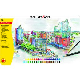 Eberhard Faber Artist Color Aquarell Sulu Boya Kalemi Seti 36 Renk Metal Kutu