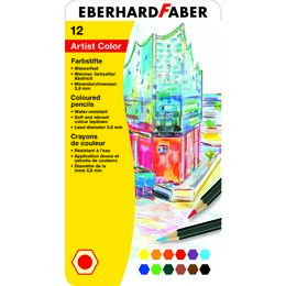 Eberhard Faber Artist Color Kuru Boya Kalemi Seti 12 Renk Metal Kutu
