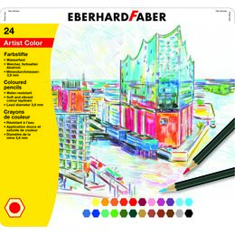 Eberhard Faber Artist Color Kuru Boya Kalemi Seti 24 Renk Metal Kutu