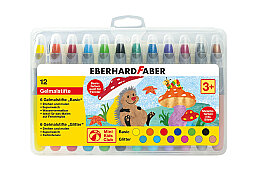 Eberhard Faber Gel Crayon Sulandırılabilir Jel Mum Boya 12 Renk Basic & Metallic - Eberhard Faber