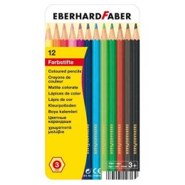 Eberhard Faber Kuru Boya Kalemi 12 Renk Metal Kutu - 1