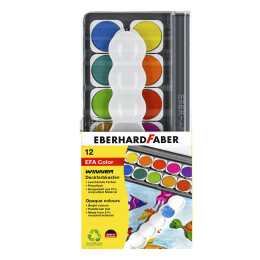 Eberhard Faber Opak Sulu Boya 12 Renk + 1 Tüp Renk Açıcı - Eberhard Faber
