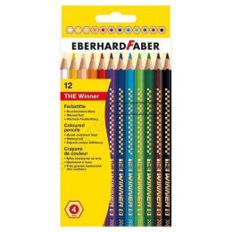 Eberhard Faber THE Winner Kalın Altıgen Kuru Boya 12 Renk - 1